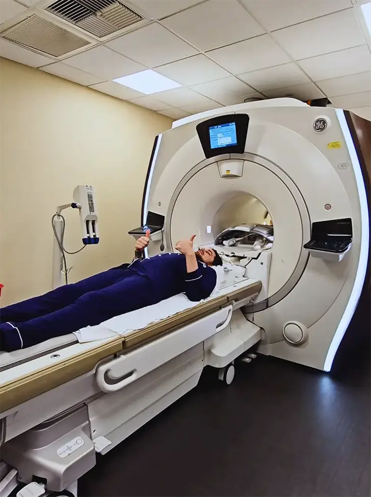 Full-body MRI scan at imaging center in California