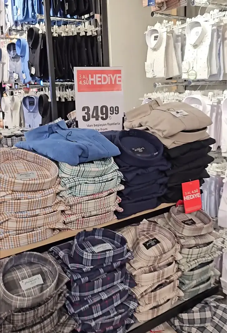 Men's clothing prices in Turkiye